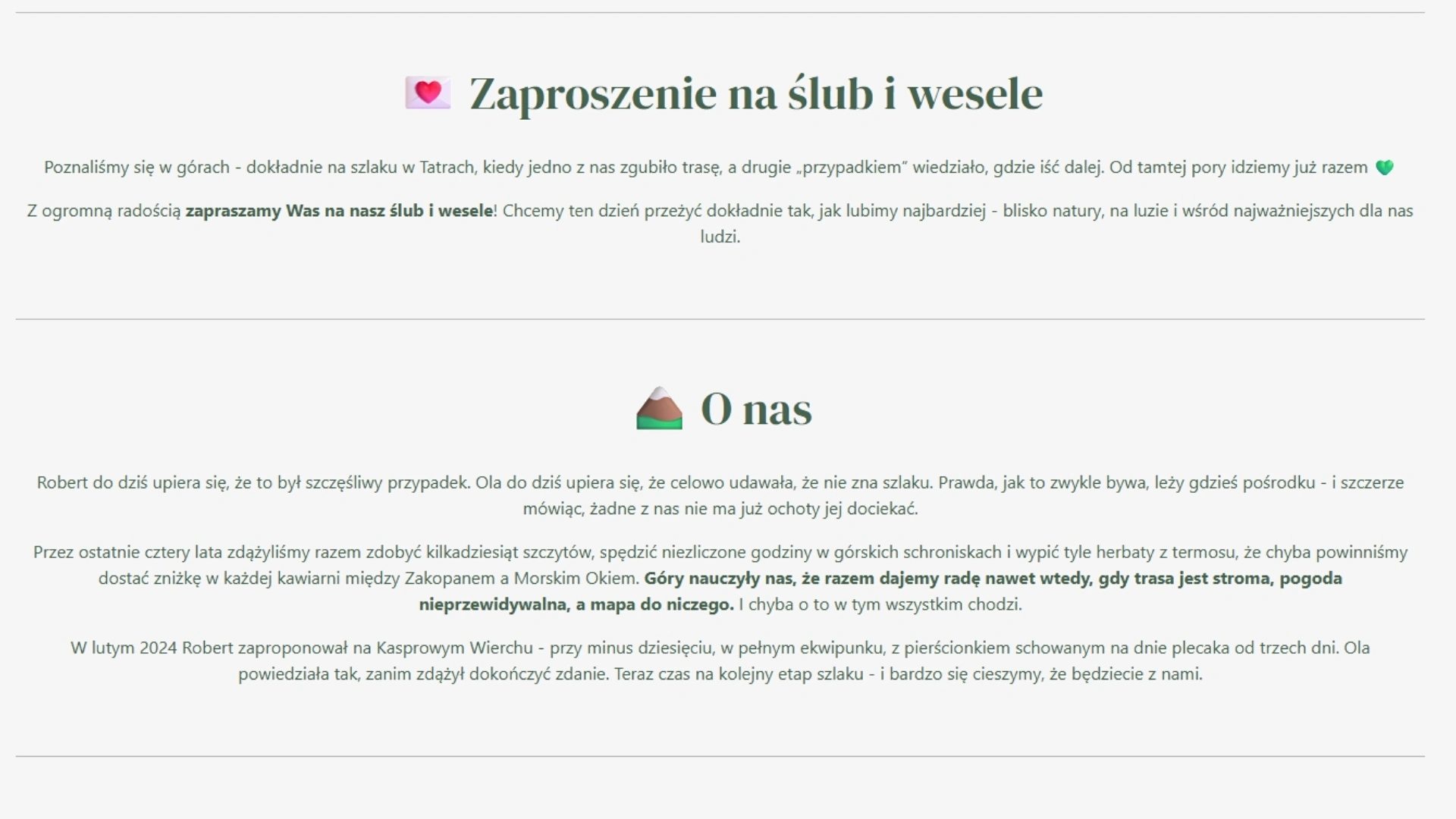 Harmonogram wesela w cyfrowym zaproszeniu