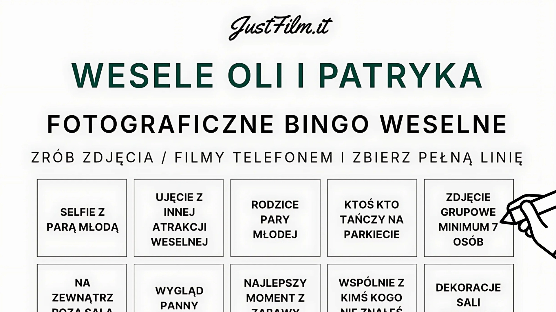 Gra bingo weselne