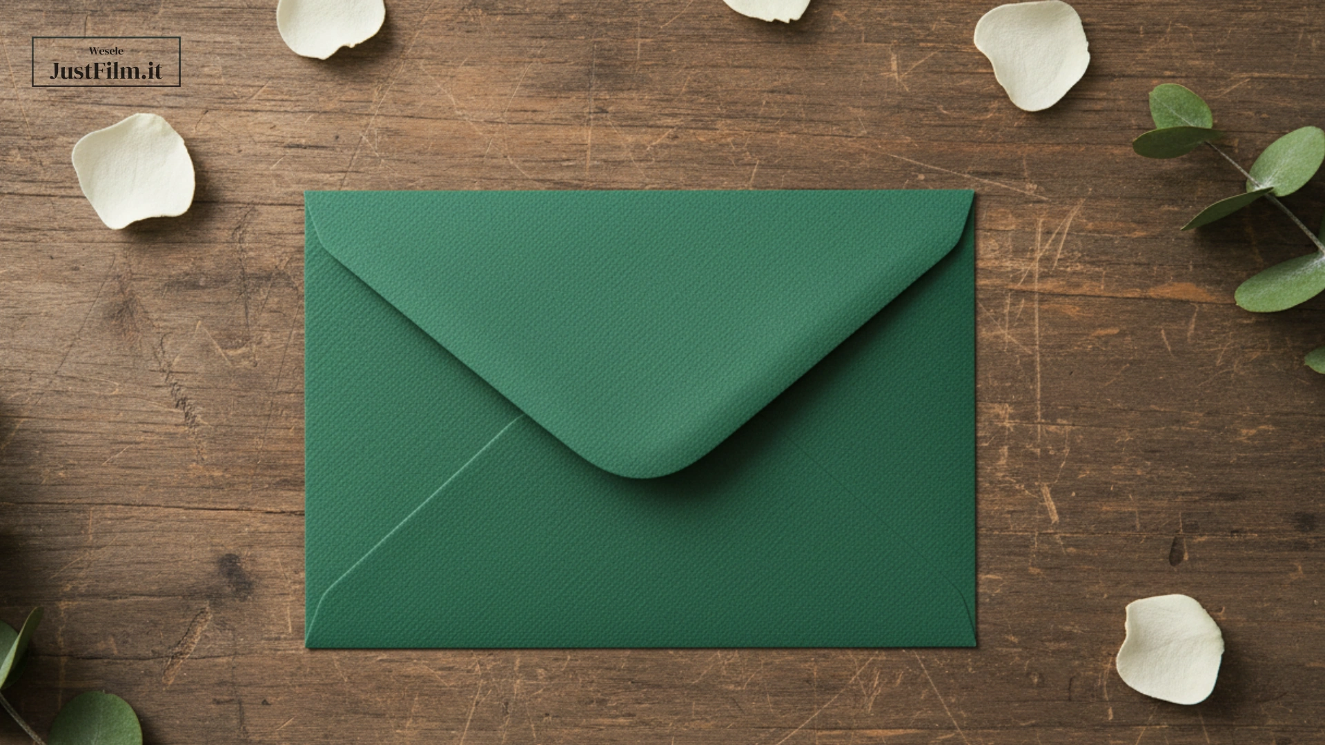 Invitation envelope with a quote