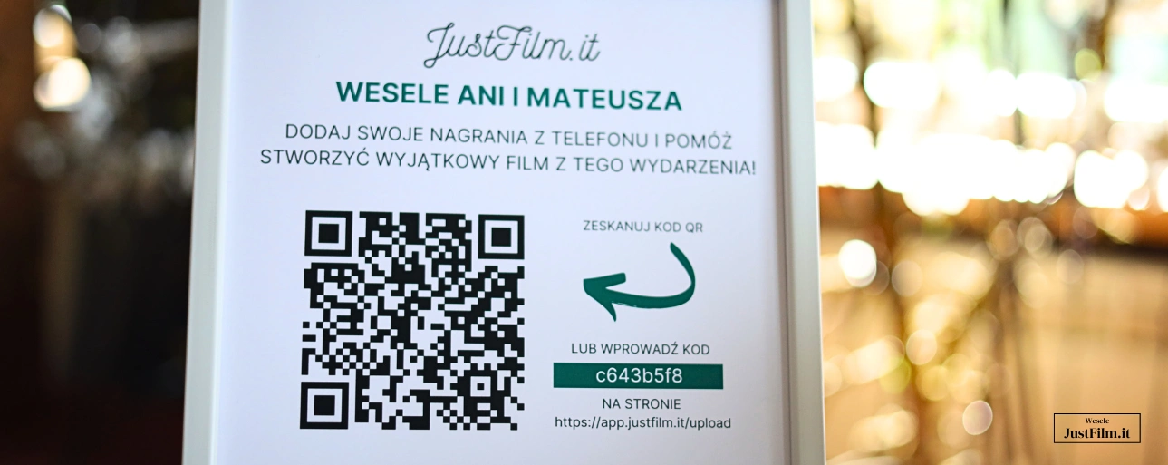 Where to place a QR code at a wedding