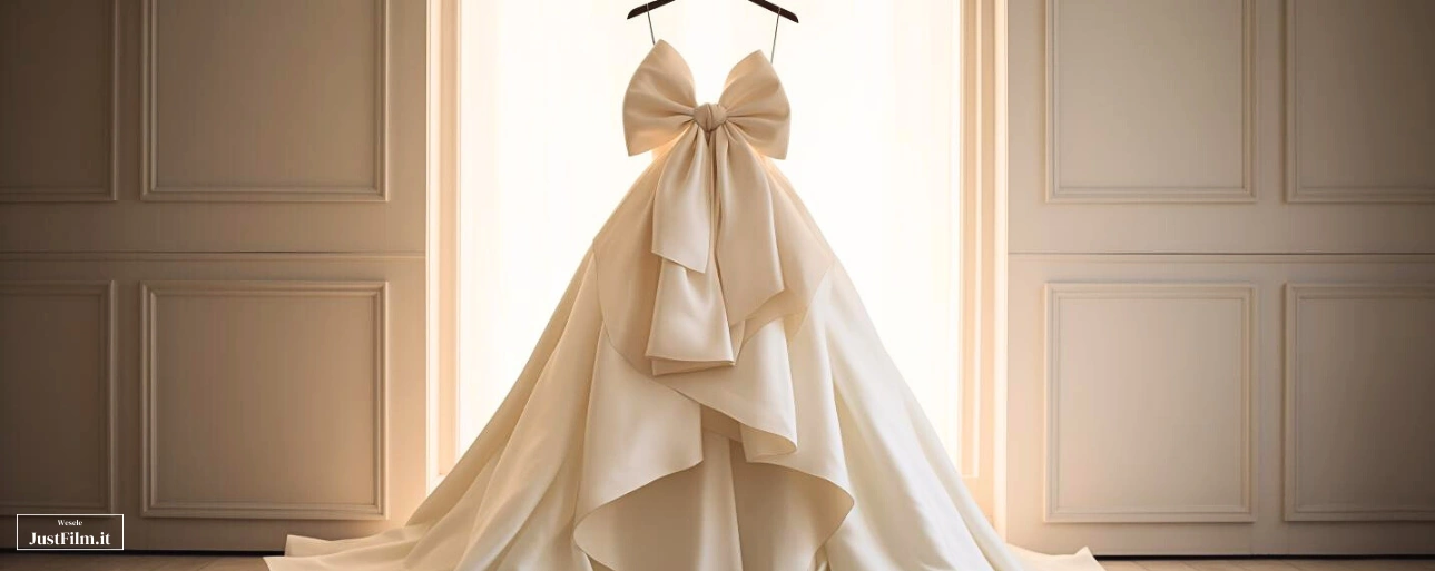 Bows for a 2024 wedding, wedding dress with a bow