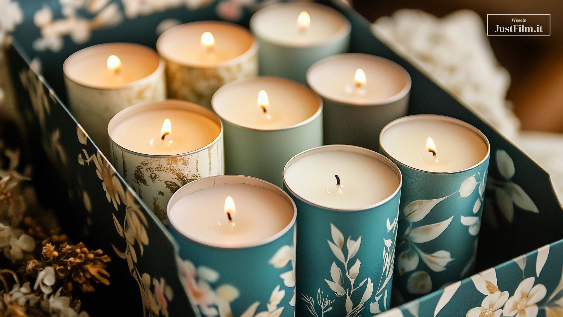Candles as a wedding favor for guests