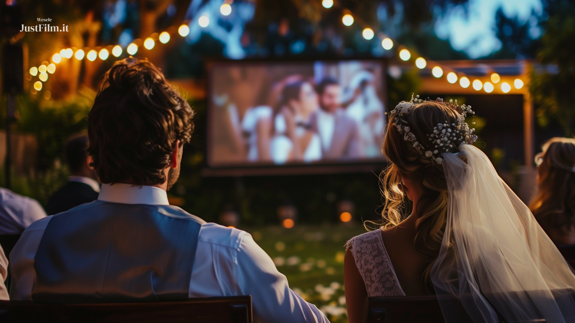 Photo / video slideshow at a wedding