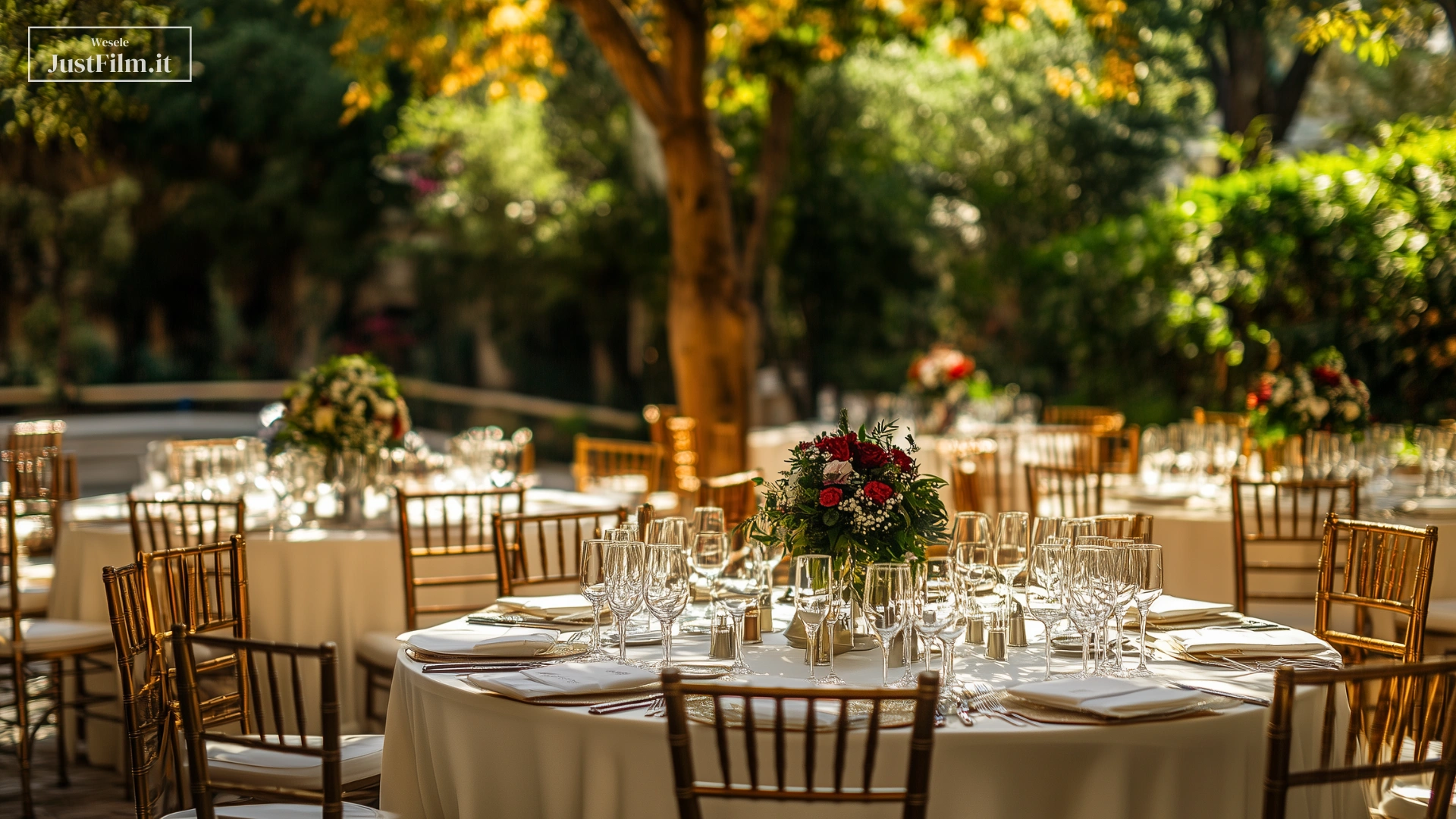 Guest arrangement at a wedding