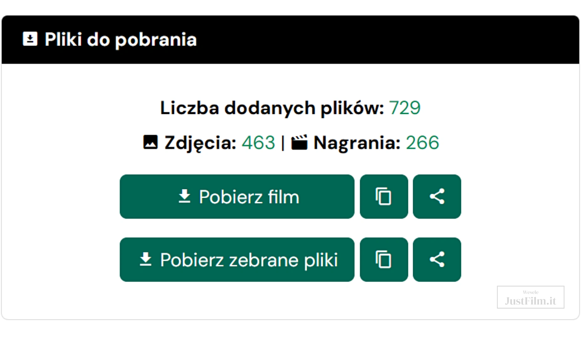 Zbierz zdjęcia i filmy z wesela