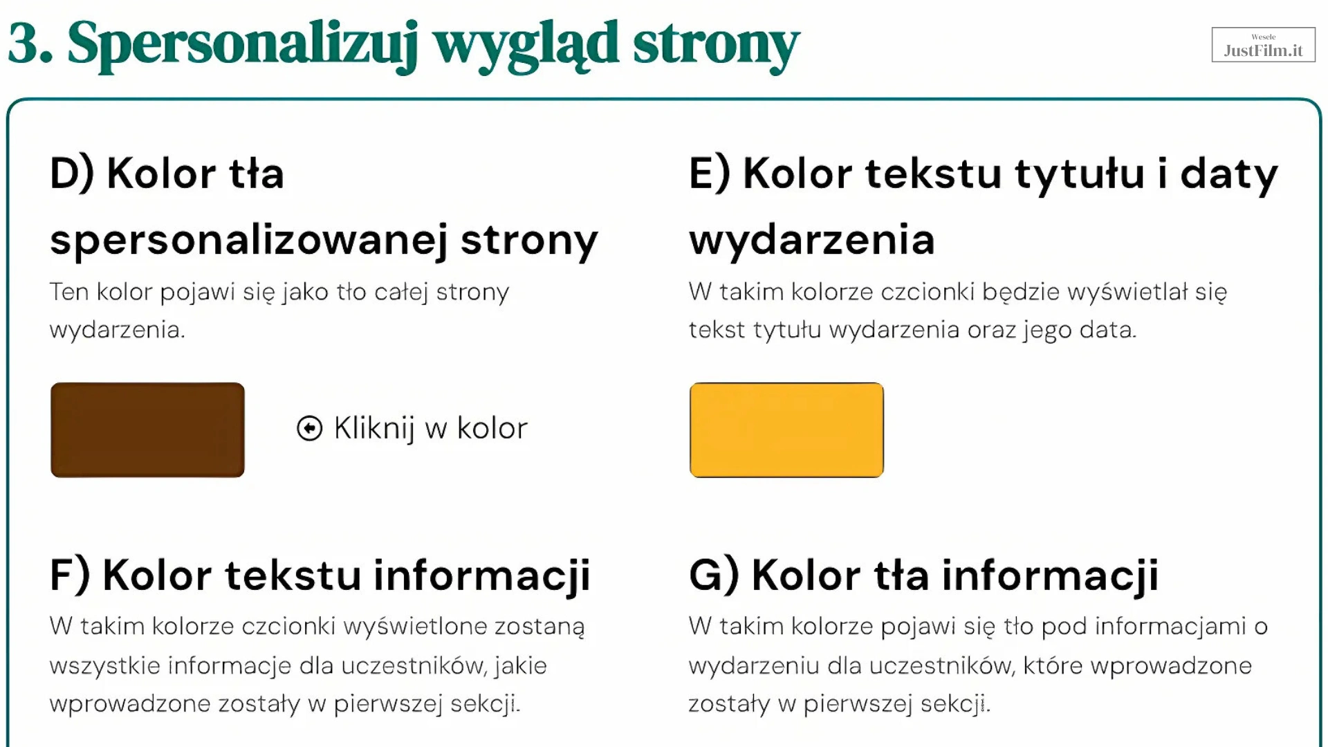 Internetowa strona weselna